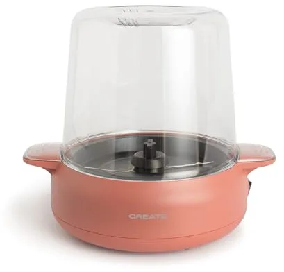 CREATE/POPCORN MAKER STUDIO/Máquina de palomitas con fundidor de mantequilla Terracota/Fácil de usar. Hasta 100g de maiz. Palomita en 5 min. Palomitas dulces o saladas. 500W