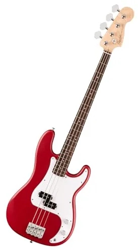 Fender Squier Debut Series Precision Bass Guitarra Bajo, Guitarra para Principiantes, con 2 Años de Garantía, Rojo Dakota