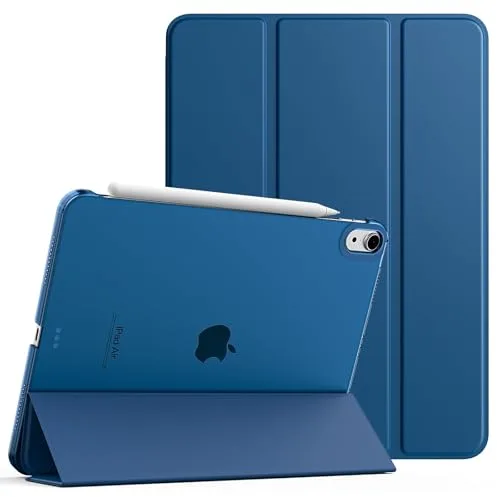 TiMOVO Funda para iPad Air 11 Pulgadas (M4 2026/M3 2025/M2 2024), iPad Air 5ª/4ª Generación (2022/2020) 10,9 Pulgadas, Cubierta Trasera Tableta Inteligente con Auto Estela/Sueño, Azul Abismo