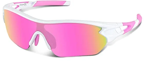 BEACOOL Gafas de Ciclismo Polarizadas,Gafas de Sol Deportivas Unisex Protección UV400 con Monturas Ligeras para Ciclismo Carrera Surf Golf Conduciendo