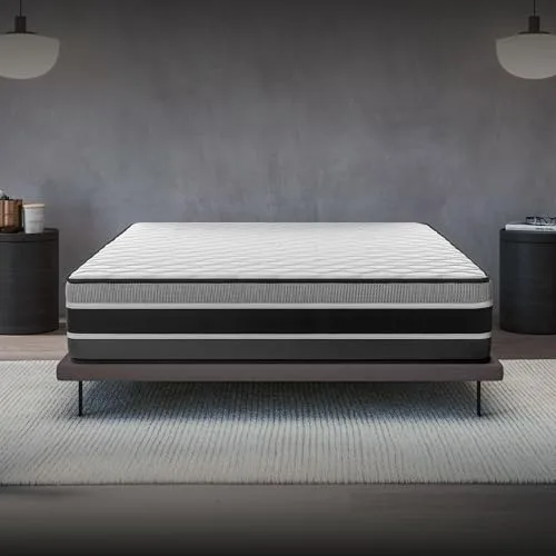COSMOS - Colchón Viscoelástico 135x190 cm - Altura 30 cm - Felis - Espuma HR y Blue Latex - Firme, Transpirable, Hipoalergénico, Ergonómico - Cara Invierno Verano, 7 Zonas Confort
