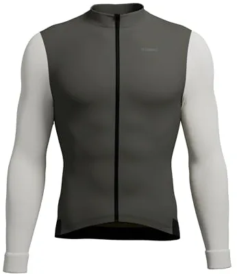 INBIKE Maillot de Ciclismo Hombre Polar Cálido Manga Larga Otoño e Invierno Camisetas de Ciclismo de Montaña Hombre Mujer Secado Rápido Cómodo Verde-XL