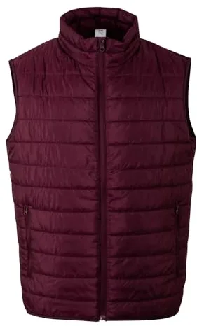 Mukua Melton; Chaleco Unisex Acolchado Ligero; Color Wine; Talla 3XL