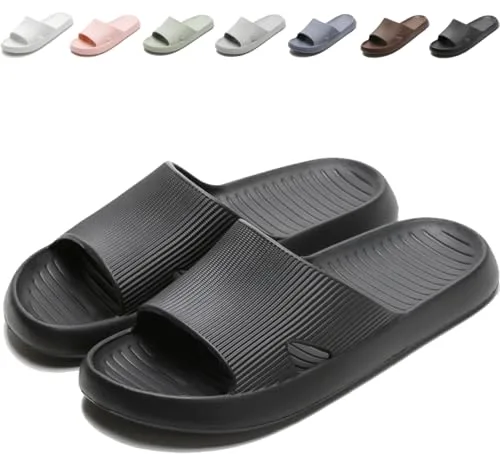 Anmerl Chanclas para Hombre y Mujer, Sandalias de Ducha Piscina y Playa, Ultraligeras Antideslizantes Secado Rápido, Zapatillas de Casa Suaves y Cómodas