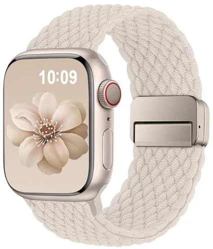 Higgs Correas Compatibles con Correa Apple Watch 40mm 41mm 38mm 44mm Ultra 3/2/1 49mm 46mm 45mm 42mm, Pulsera Nylon Deportiva Elástica Ajustable para Series 11 10 9 SE 8 7 6 5 4 3 2 1 Mujer Hombre