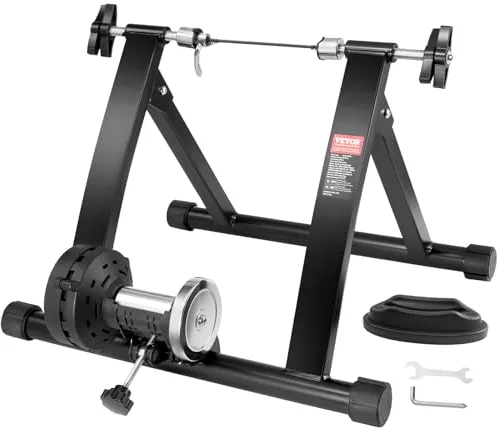 VEVOR Soporte de Entrenamiento para Bicicleta Entrenador de Bicicleta Magnético Estacionario para Ruedas de 26" a 29'' Motor de Volante con Reducción de Ruido Palanca de Liberación Rápida Ejercicio