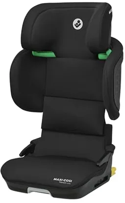 Maxi-Cosi Tanza i-Size, Silla Coche Plegable, Silla de Coche ISOFIX, 3,5-12 a, 100-150cm, Portátil, 10 Posiciones Reposacabezas, Protección Impactos Laterales G-CELL, Asiento Acolchado, Full Black
