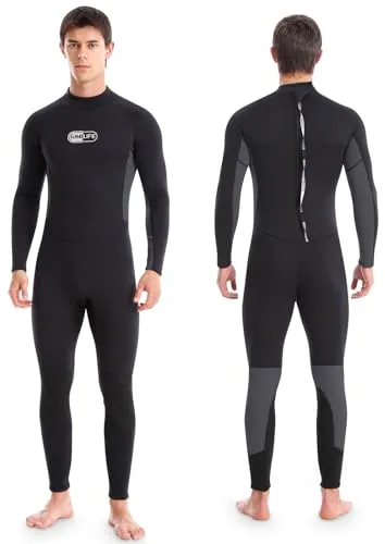 Trajes de Neopreno para Hombre, Traje de Buceo de Cuerpo Completo, Traje Neopreno Hombre de 3mm, para Snorkel natación Surf