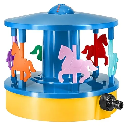 GRÜNTEK Aspersor de Riego Césped Giratorio Automático. Juguete Rociador Agua Jardín Divertidos Niños y Adultos. Regador en Forma de carrusel