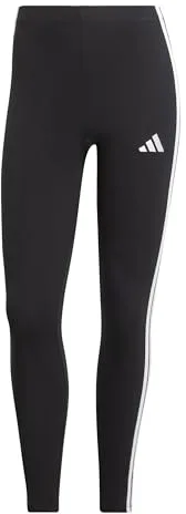 adidas Donna ESSENTIALS 3-STRIPES COTTON LEGGINGS, Black/White, XS