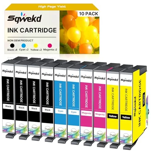 Sqwekd 604XL Cartucho de Tinta Compatible con Epson 604 XL para Epson XP 2200 para XP 3200 para Expression Home XP-4200 XP-2205 XP-4205 Workforce WF-2930 (4 Negro, 2 Cian, 2 Magenta, 2 Amarillo)