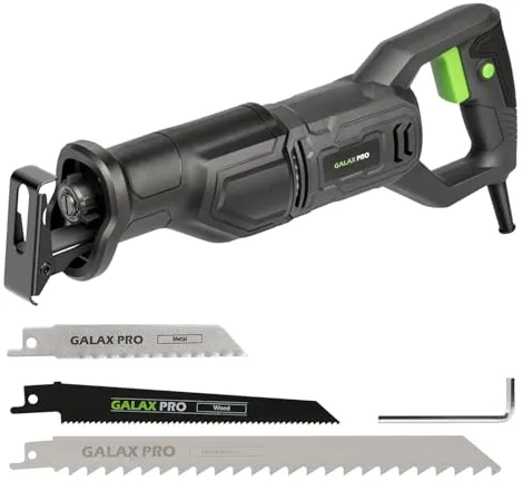 GALAX PRO sierra sable de 710W con velocidad variable de 3000 RPM, para cortes precisos en madera, metal y otros, cambio de hoja sin herramienta