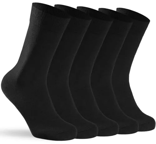 Wamicu Calcetines Hombre - 5 Pares Calcetines de Algodón Peinado, Suaves y Transpirables, Cómodos y Duraderos - Ideales para Todas las Estaciones - Talla 39-43