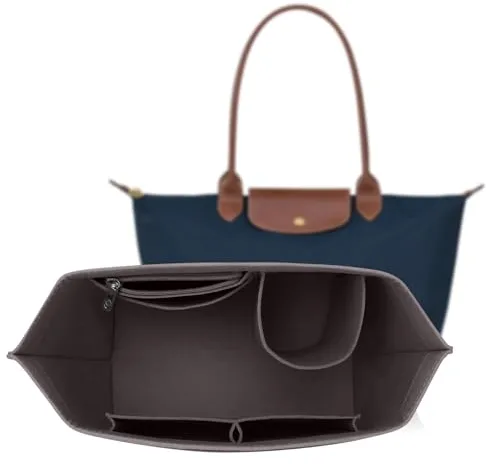 ZOLGINAH Organizador de Bolsos de Mujer Fieltro para Longchamp Bag Organizer Insert Bolsillos Interiores Almacenar Cosméticos