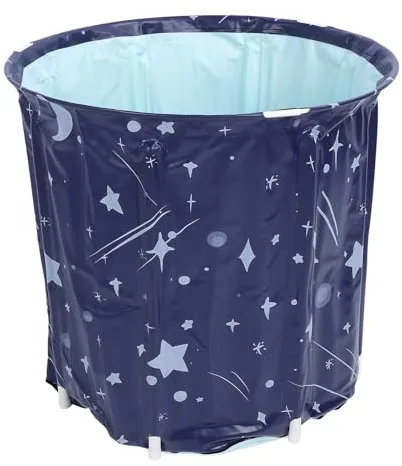 Bañera Plegable Portátil, 27.6 X 26.8 in, Bañera de Pie para Ducha, Baño Familiar Separado, Bañera de Hidromasaje, Bañera Plegable para Adultos, Baño Caliente, Baño de Hielo