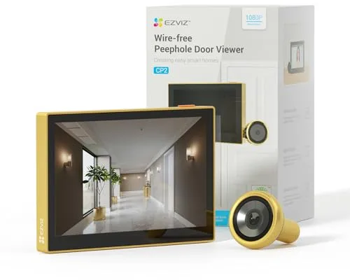 EZVIZ Mirilla Digital de Puerta con Pantalla a Color de 4.3'' Cámara Video Inalámbrico 1080P,Vista en Vivo 146°,Batería Recargable 2200mAh,WiFi 2,4GHz,NO Detección de Movimiento,NO Visión Nocturna,CP2
