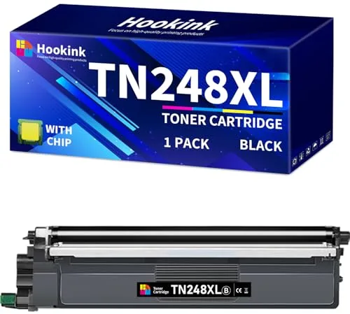 Hookink TN248XL TN248 Tóner Compatible para Brother TN248XLBK TN248XL para MFC-L3760CDW DCP-L3560CDW HL-L3240CDW MFC-L3740CDWE HL-L3220CW HL-L3220CWE 3000 páginas