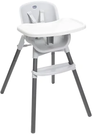 Chicco Zest Trona Evolutiva para Comida para Niños desde 6 Meses hasta 40 kg, Trona con Asiento Lavable, Arnés de 5 Puntos y Bandeja Desmontable, Cierre Compacto, Ligera y con Ocupación Reducida