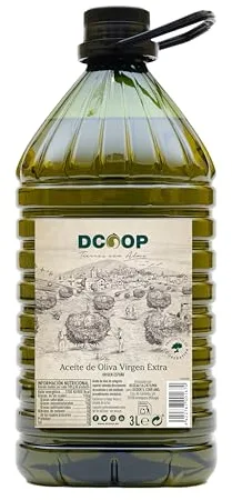 DCOOP Aceite de Oliva Virgen Extra - Ideal Para Cocinar, Botella PET Conserva las Propiedades del Producto, Cooperativas, 3 Litros