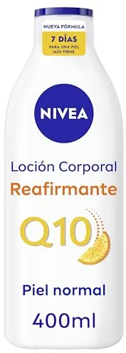 NIVEA Q10 Loción Corporal Reafirmante (1 x 400 ml), crema hidratante corporal 72h para piel normal, crema reafirmante corporal con Collagen Boost Complex, Vitamina C y Q10 puro