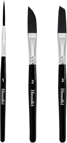 Himmlfel Juego de Pinceles de Rayas Finas para Acuarela, Acrílico y Gouache - Pinceles Profesionales para Dibujar Rayas, Letras y Letreros - para Aficionados y Artistas