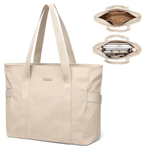 GOLF SUPAGS Bolsa Tote para Mujeres Bolso Hombro Multifuncional para Mujer de 14 Pulgadas Bolsa Tote Ligera para Negocios, Escuela, Viajes (Albaricoque)