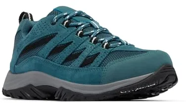 Columbia Crestwood Zapatos, Comodidad Liviana, Amortiguación Superior, Alto Retorno de Energía, Tracción que No Deja Marcas, Impermeables Duraderos, Parte Superior Combinada - Mujer
