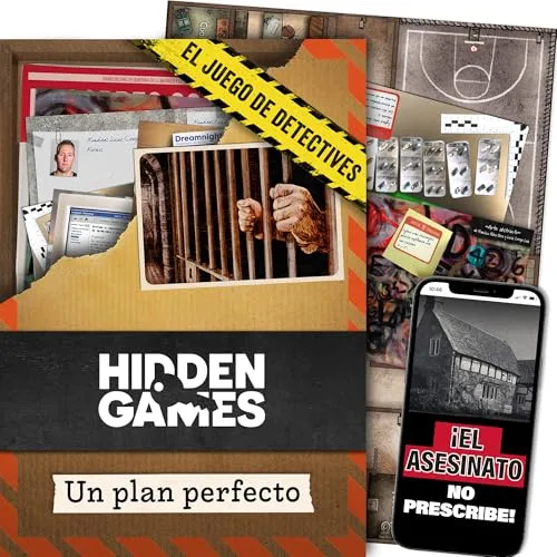 Hidden Games Escena del Crimen: Un Plan, crimenes imperfectos, Exit Juego de Mesa de Misterio y Detectives cooperativo en prisión, 1-6 Jugadores, a Partir de 14 años, en español.