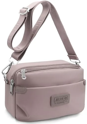 REETEE Bolso Bandolera Mujer Pequeño Bolso Cruzado Mujer Casual Impermeable Bolso Mujer Bandolera Bolso de Hombro Mujer con Correa Ajustable, Bolsos Crossbody Mujer para Viajar, Escuela (Rosa oscuro)