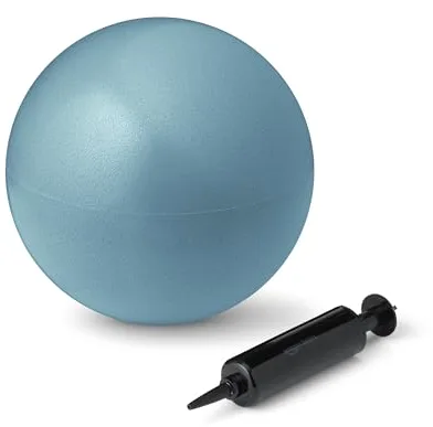 Amazon Basics Minipelota de Pilates de 22,9 cm, Pelota de Ejercicio antiexplosión para Yoga, Entrenamiento del Tronco, Color Aguamarina