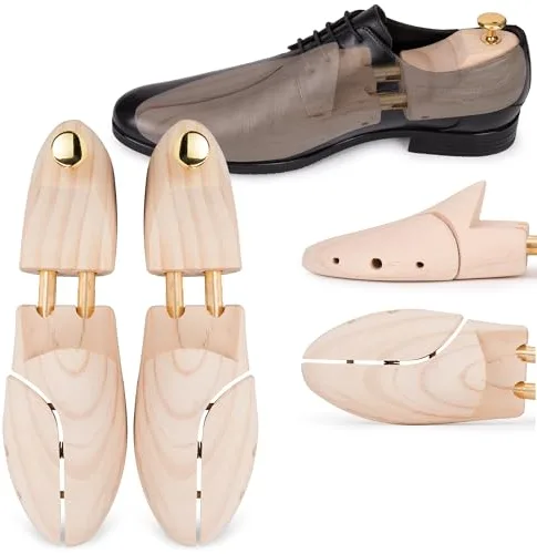 SULPO Horma para zapatos de madera de pino para hombre y mujer, diseño elegante, beige, 37-38
