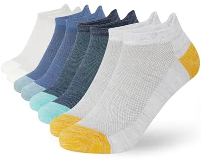 FM London Pack de 8 Calcetines Tobilleros de Hombre de Bambú suaves, Transpirables y Antiolor, Deportivos con Lengüeta Protectora en el Talón, Multicolor, 43-46 EU