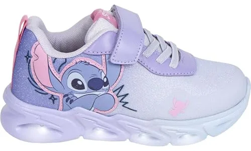 CERDÁ Life'S Little Moments | Deportiva Stitch Niños con Luces LED Interactivas Stitch, Suela Ligera EVA - Deportiva Luces Stitch Ajuste Cómodo y Resistente