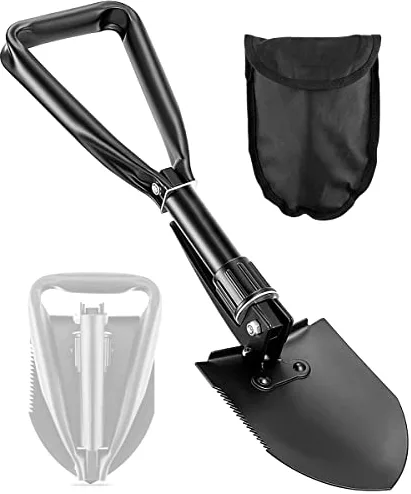 Pala de excavación, Pala Plegable Ligera de Acero al Carbono de 47 cm, Palas de excavación portátiles para Acampar al Aire Libre, mochileros, Senderismo, Coche, Emergencia, hogar, jardín