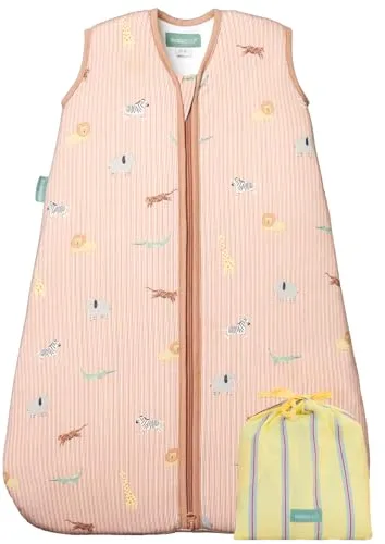 molis&co - Saco Dormir Bebé TOG 1-85 cm (6-18 Meses) - Saco Dormir Bebe Primavera y Otoño sin Mangas - Saco de Dormir Bebe para Niños Niñas (Unisex) - 100% Algodón (Certificado Oeko-Tex) - Jungle