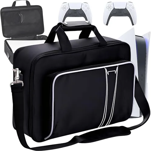 CXAFQ Bolsa De Almacenamiento Ps5, 45*30*15Cm, 572g, Ps5 Consola, Playstation 5, Resistente Al Desgaste e Impermeable, Asa De Transporte y Bandolera Ajustable Para La Consola Ps5 y Sus Accesorios
