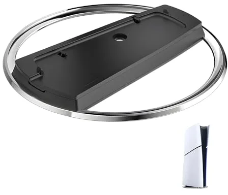 JRILUO Soporte vertical para consola PS5, Slim Stand soporte vertical de acero inoxidable ABS, base de repuesto antideslizante, accesorios para PS5/PS5 Slim/PS5 Pro