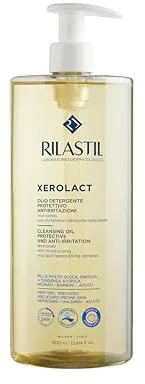 Rilastil - Xerolact Aceite Limpiador Protector, Limpia Suavemente y Protege la Barrera Cutánea, con Aceite de Arroz y Almendras, para Pieles Secas y Atópicas - 1000 ml