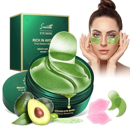 Parches ojos, Parches Colágeno Reutilizables Antiarrugas 60PCS, Máscaras Gel para Ojos Hinchados, Eliminación de Bolsas, Hidratación, Hidratación Ojeras, Cuidado de la Piel