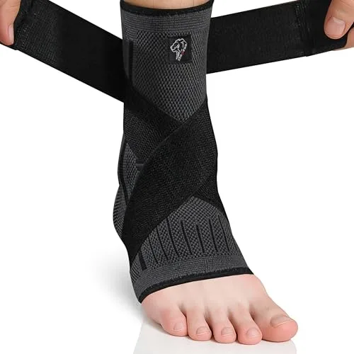 NEO X-PRO Tobillera para Esguince - Estabiliza el Tobillo y Previene Torceduras - Ofrece Soporte y Compresión - Facilita la Recuperación de Lesiones - Comoda y Ajustable (Negro, L)