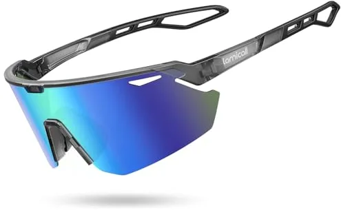 Lamicall Polarizadas Gafas de Sol para Ciclismo - [24g Ultraligero] UV400 Protección, TR90-Marco, Almohadilla Nasal Ajustable, Gafas de Sol Deportivas Mujeres Hombres para Pesca/Running/Senderismo
