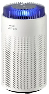 COWAY Purificador de Aire para Dormitorio, Hogar y Espacios Pequeños, Ideal para Alergias, Polvo, Polen, Mascotas y Olores, Ultra Silencioso 18,4 dB, Gran Rendimiento CADR 120,1 m³/h (Airmega 50)