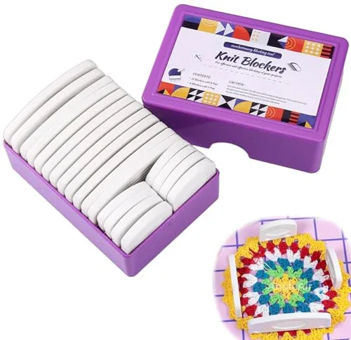 20Pcs Agujas Bloqueador Punto, Peine Bloqueo Ganchillo para Tensoras Tejer, Kit Pasadores Peines para Tensar Tejido, Tapetes Bloquear para Blocking Knitting, Crochet, Encaje o Needlework Proyectos
