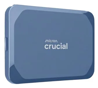 Crucial X10 1TB SSD Externo Portátil, hasta 2100MB/s, USB-C 3.2 Gen2, Clasificación IP65 de resistencia al agua y al polvo, Disco Duro Sólido Externo, Azul Mate - CT1000X10SSD9-02