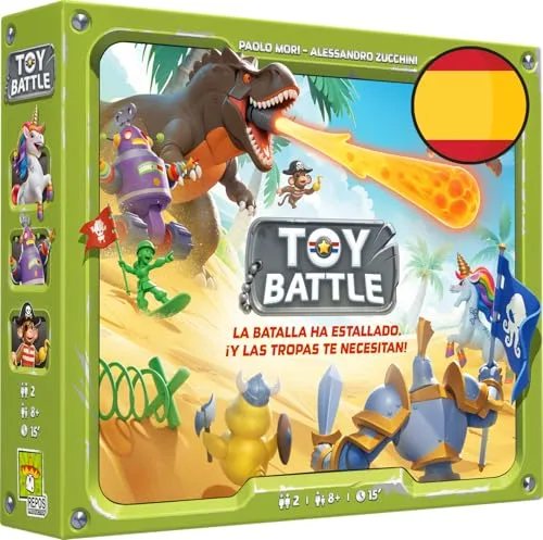 Asmodee - Toy Battle - Juego de Mesa Familiar estratégico, Juego de Mesa Divertido para Dos Jugadores a Partir de 8 años, 15 Minutos de Juego, versión española