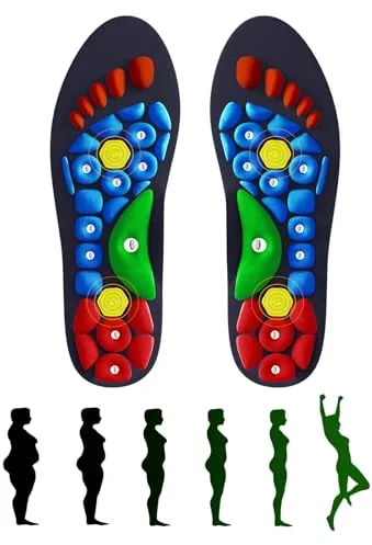 Plantillas Magnéticas, 1 Par Plantillas Gel Magneticas, Plantillas Acupresión Zapatos Para Hombre y Mujer, Reflexología Plantillas Ortopédicas Fascitis Plantar Cuidado Salud Del Pie (40-43)