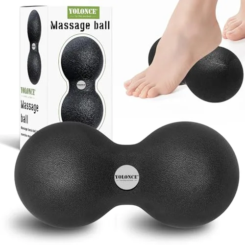 Pelota de masaje de doble bola para fascia, cuello y espalda, masaje profundo para relajar los músculos