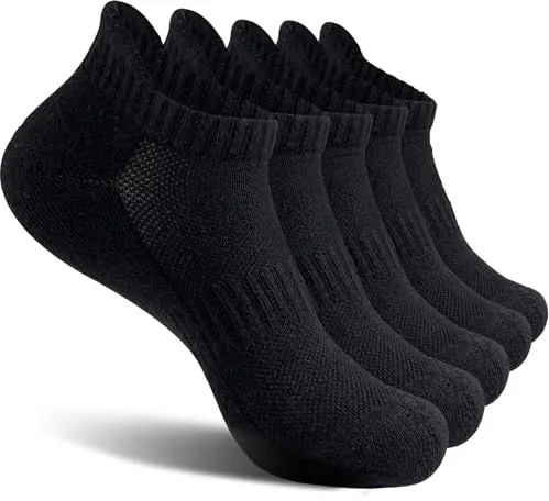 Wamicu Calcetines Tobilleros Hombre - 5 Pares Corto Verano Algodón Transpirable Ideales para Deporte Running - Talla 43-46