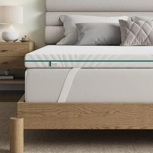 Novilla Topper Colchón 160x200, 7.5cm Viscoelástica + Espuma Alta Densidad, Colchoncillo Transpirable con Funda Lavable, para Sofá Cama, Campamento, Habitación de Huéspedes