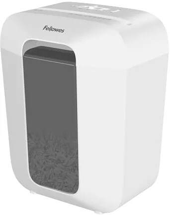 Fellowes Destructora FS-9C - Trituradora de Papel, Corte en partículas, destruye hasta 9 Hojas, Uso Personal, Papelera 17L - Seguridad DIN-P4, Bloqueo de Seguridad - Blanco